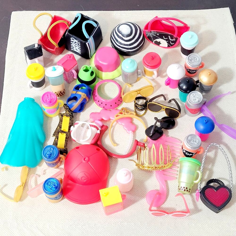 LOL Surprise Doll Accessories Big Lot Purses Hats Cups Glasses